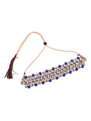 blue brass choker necklace - 17860372 - Standard Image - 4