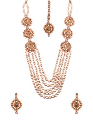 gold brass bridal necklace - 17860378 - Standard Image - 2