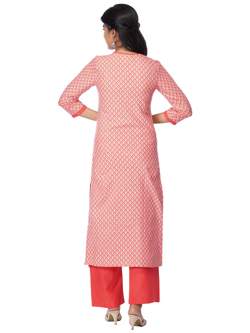 printed kurta palazzo set - 17860562 - Zoom Image - 3