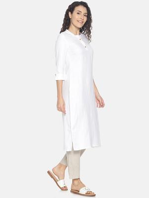 solid straight kurta - 17860571 - Standard Image - 3
