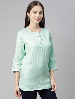 round neck solid top - 17860654 - Standard Image - 2