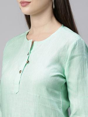 round neck solid top - 17860654 - Standard Image - 6