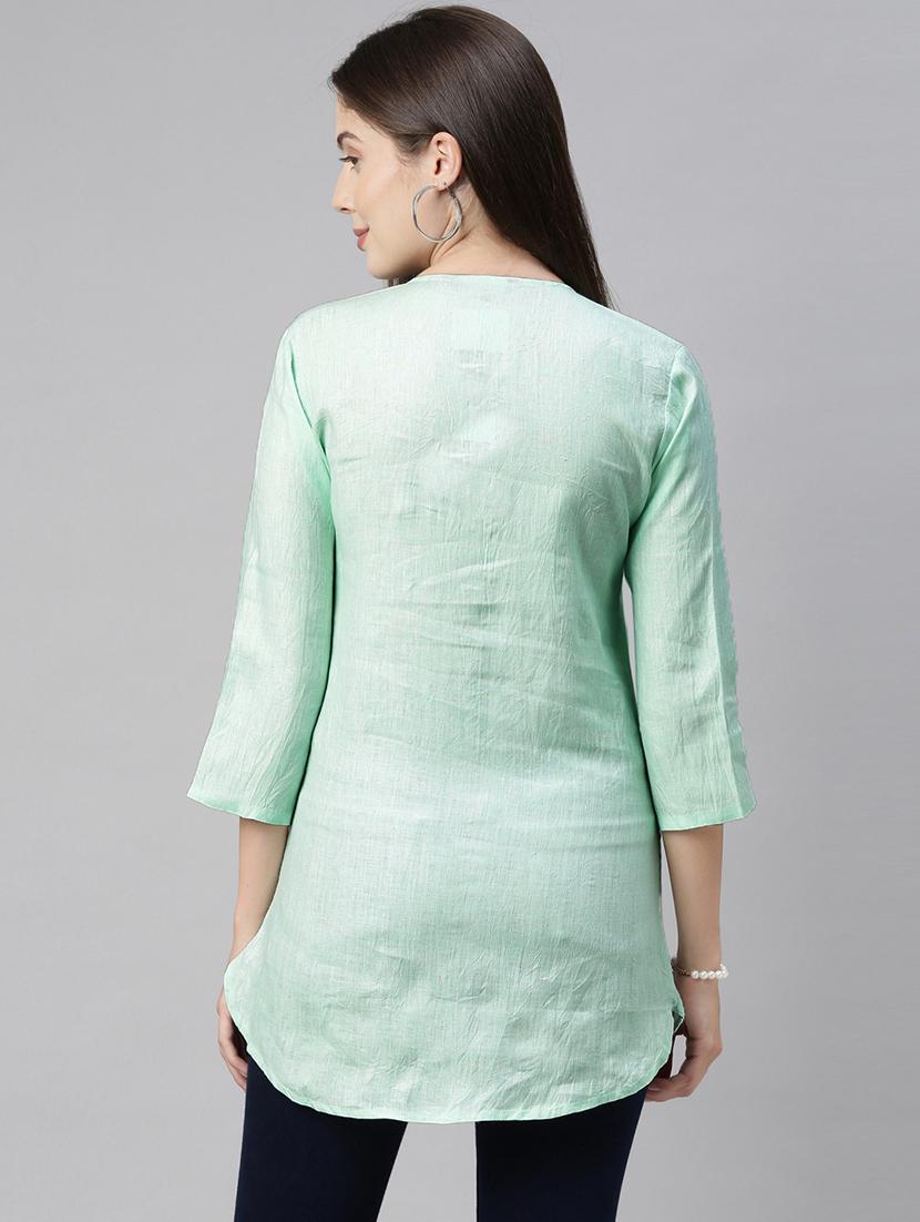 round neck solid top - 17860654 - Zoom Image - 4