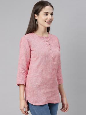 round neck solid top - 17860655 - Standard Image - 2