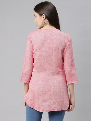 round neck solid top - 17860655 - Standard Image - 4