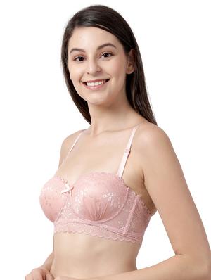 peach laced balconette bra - 17860864 - Standard Image - 3