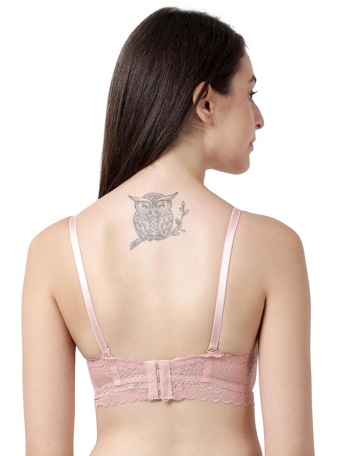peach laced balconette bra - 17860864 - Zoom Image - 4