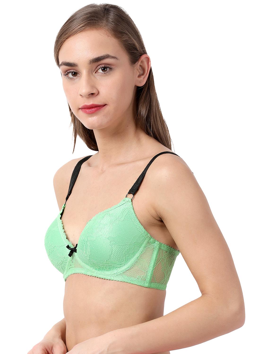 green laced t-shirt bra - 17860874 - Zoom Image - 2