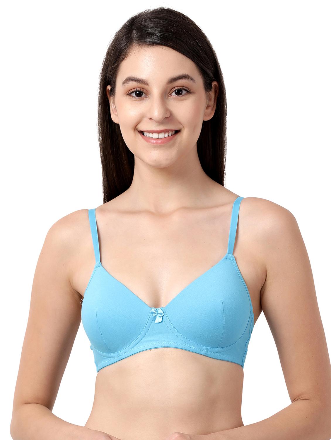 blue solid t-shirt bra - 17860900 - Zoom Image - 1