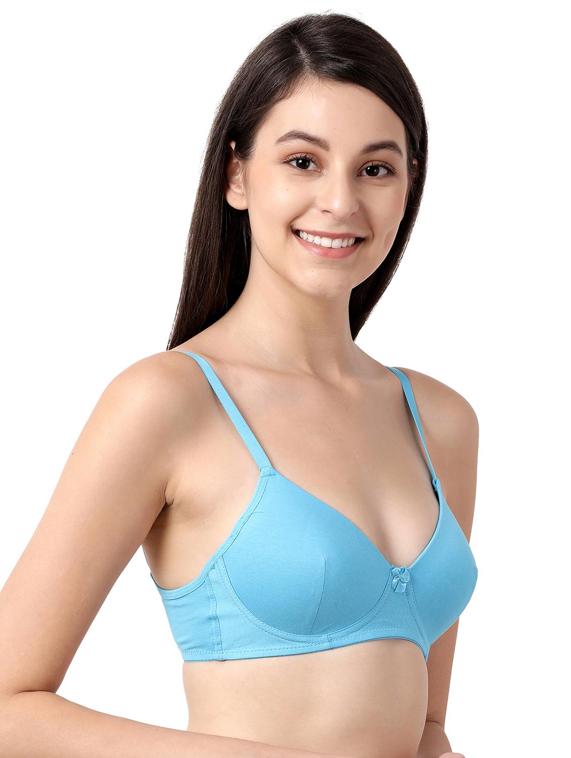 blue solid t-shirt bra - 17860900 - Zoom Image - 2