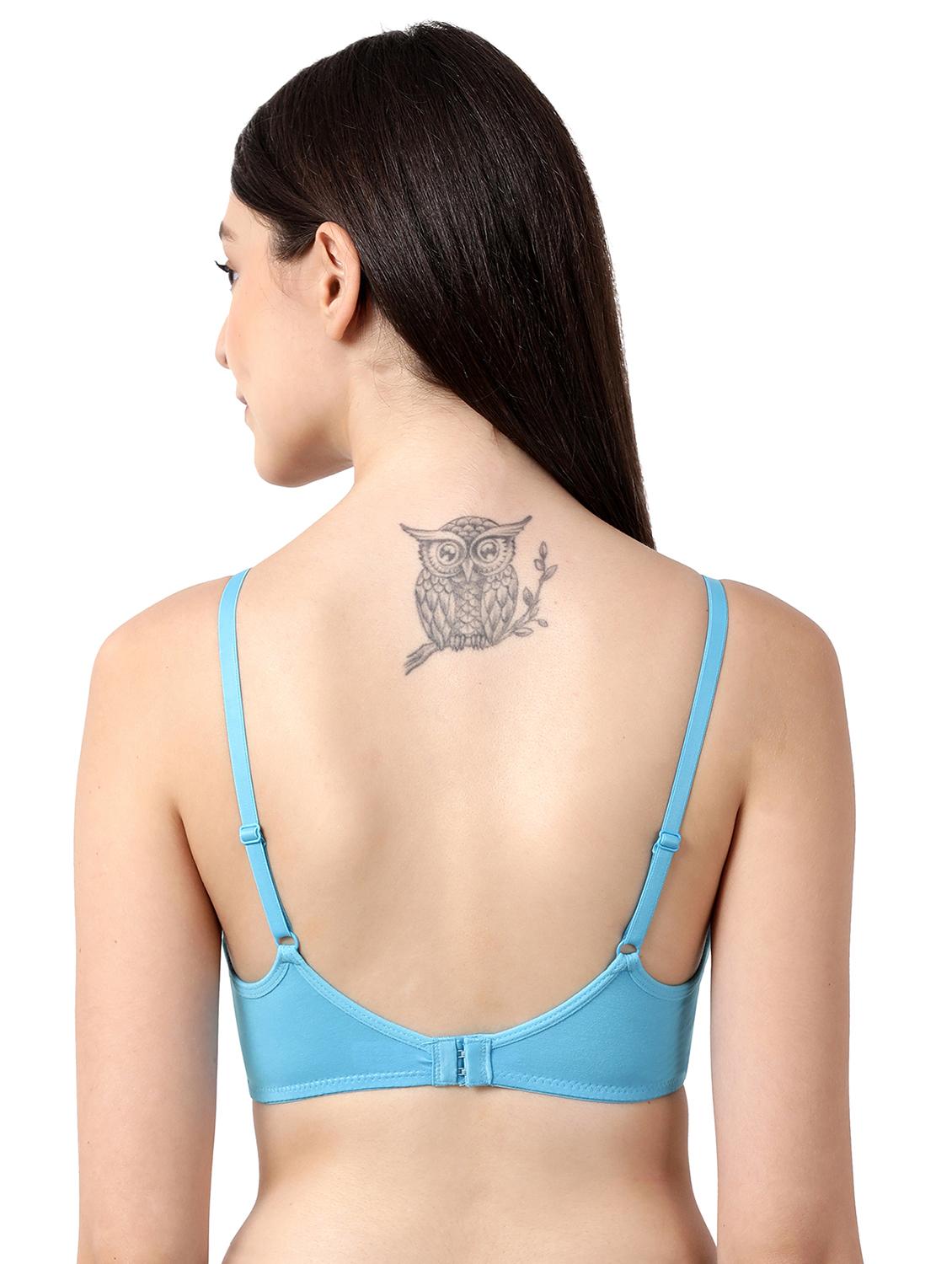 blue solid t-shirt bra - 17860900 - Zoom Image - 4