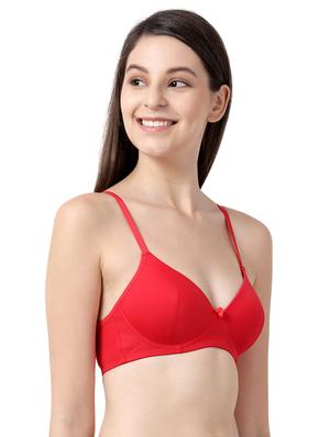 red solid t-shirt bra - 17860901 - Standard Image - 2