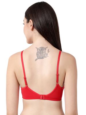 red solid t-shirt bra - 17860901 - Standard Image - 4