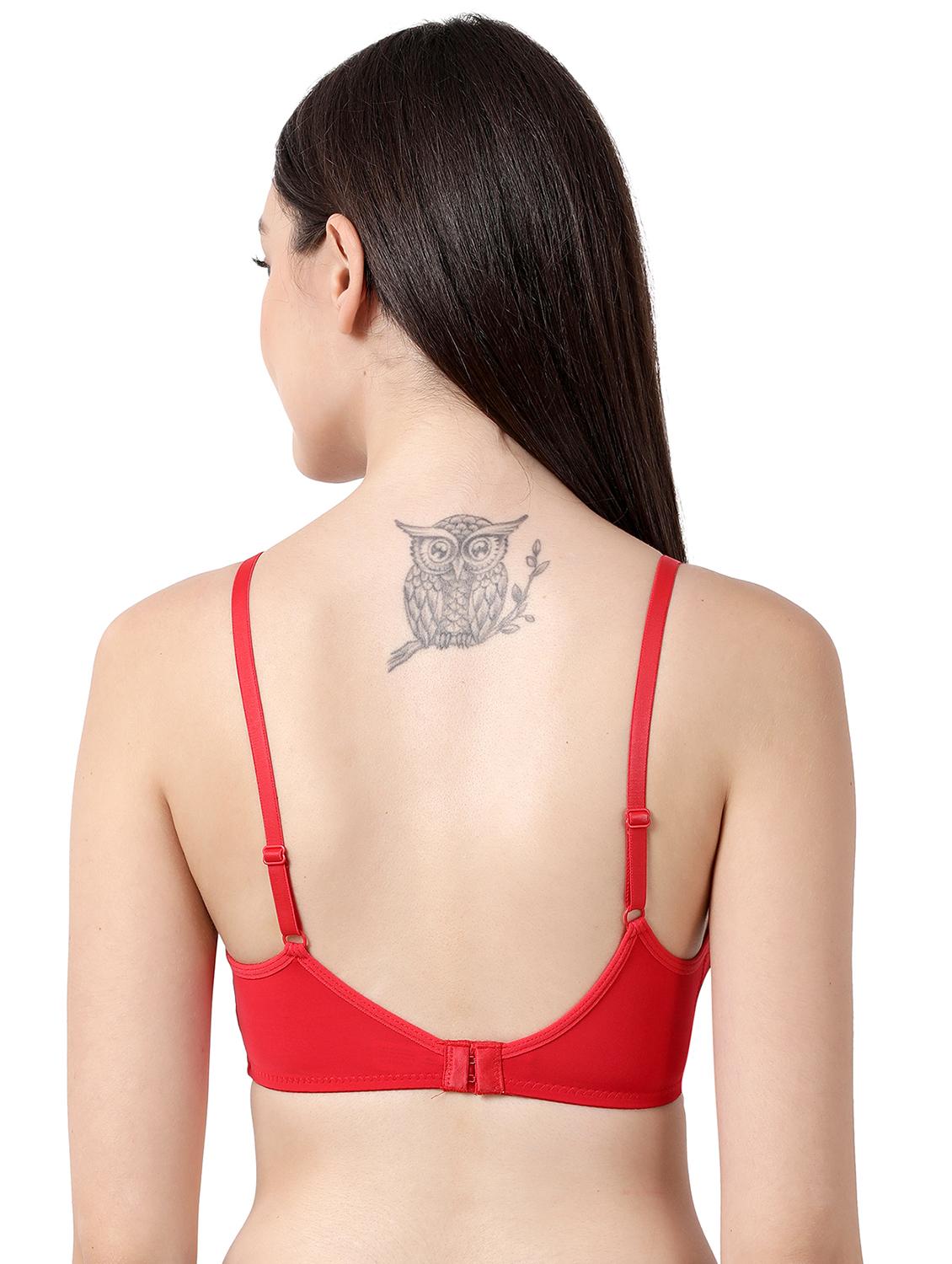 red solid t-shirt bra - 17860901 - Zoom Image - 4