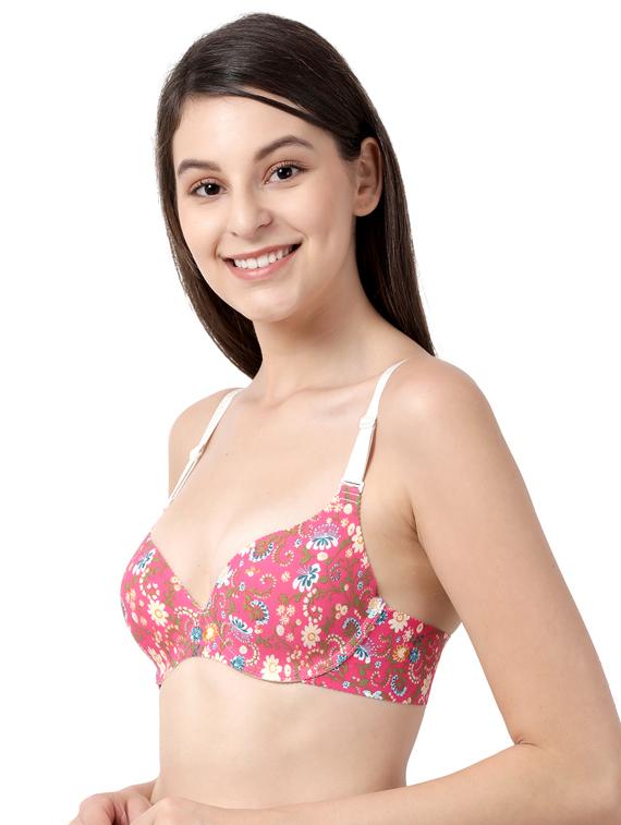 pink printed t-shirt bra - 17860902 - Zoom Image - 2