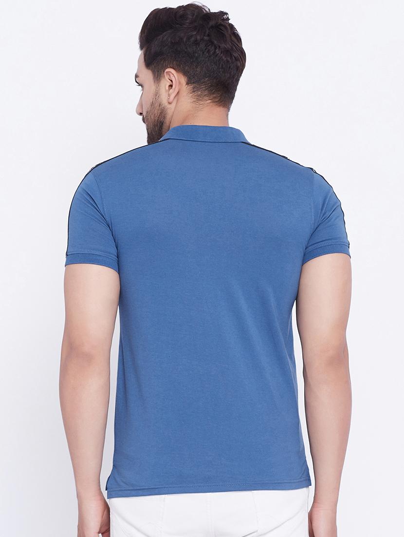 blue taped polo t-shirt - 17860971 - Zoom Image - 3