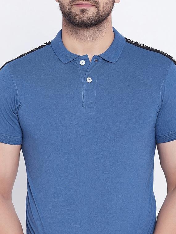 blue taped polo t-shirt - 17860971 - Zoom Image - 5
