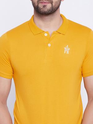 mustard solid polo t-shirt - 17860977 - Standard Image - 5