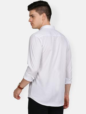 white solid casual shirt - 17861858 - Standard Image - 4