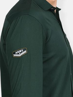 green solid casual shirt - 17861862 - Standard Image - 6
