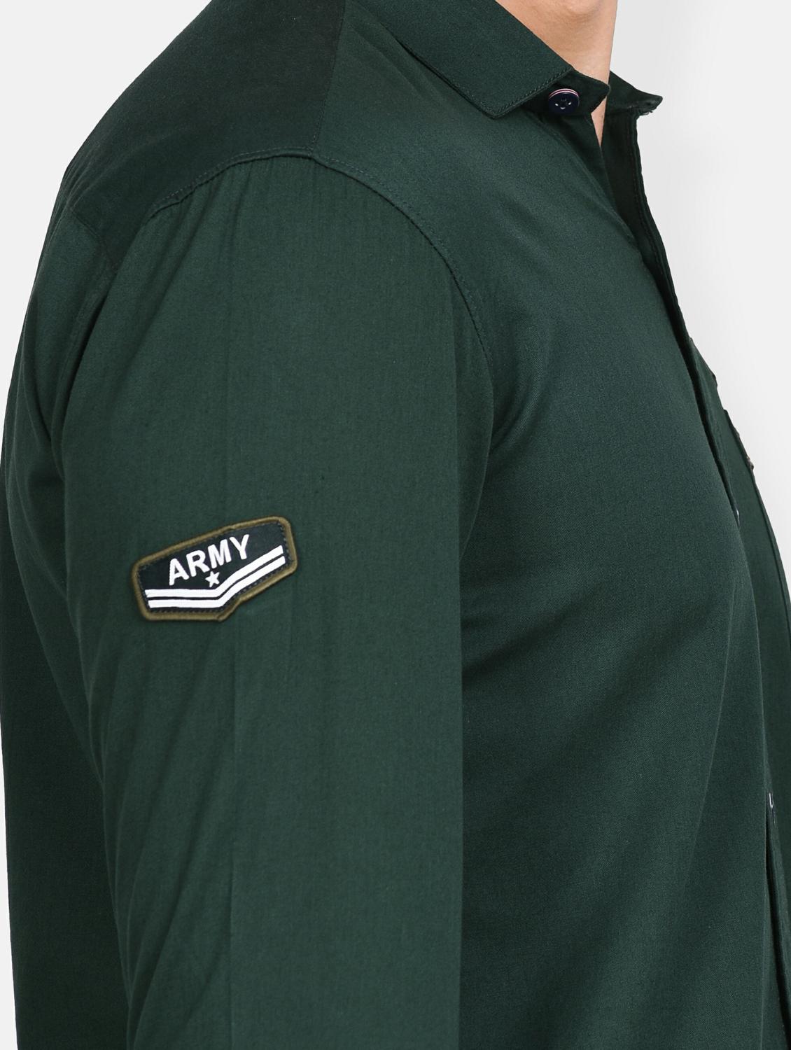 green solid casual shirt - 17861862 - Zoom Image - 6