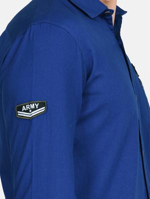 blue solid casual shirt - 17861863 - Standard Image - 6