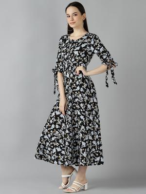 floral flared ethnic dress - 17862320 - Standard Image - 2