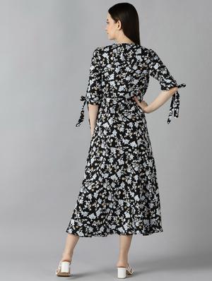 floral flared ethnic dress - 17862320 - Standard Image - 3