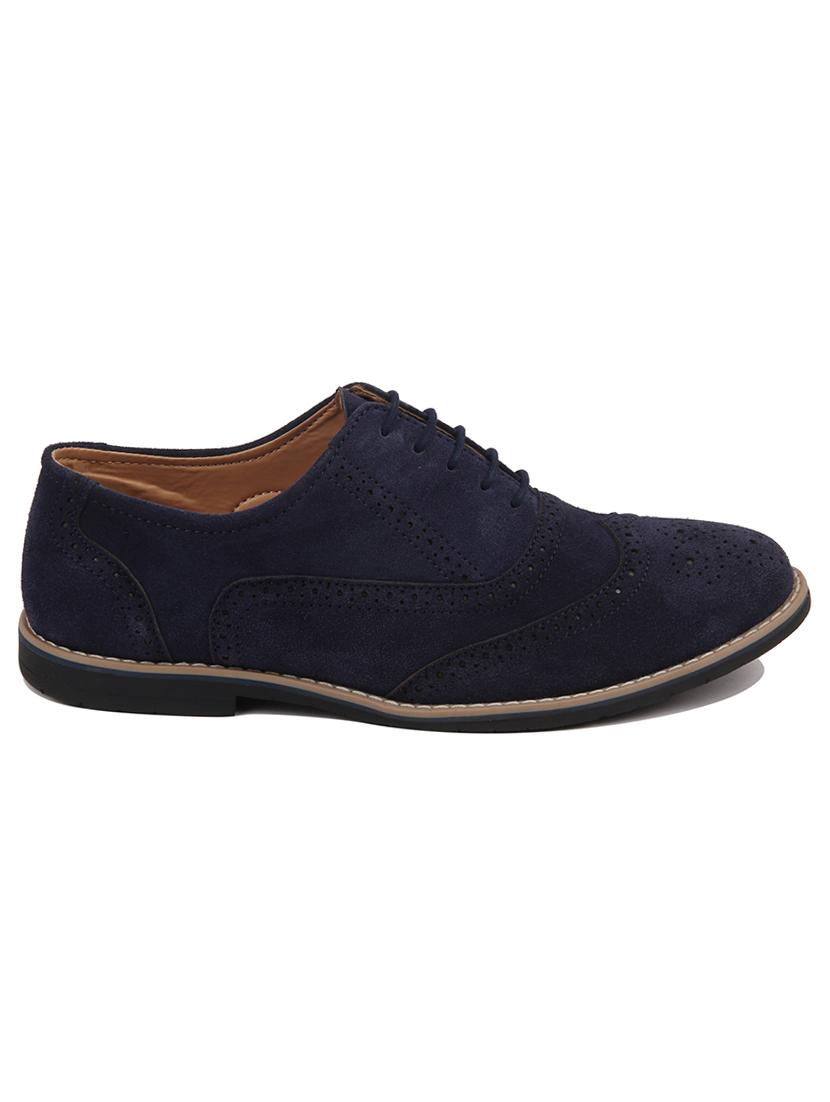 navy suede laceup brouges - 17862382 - Zoom Image - 3