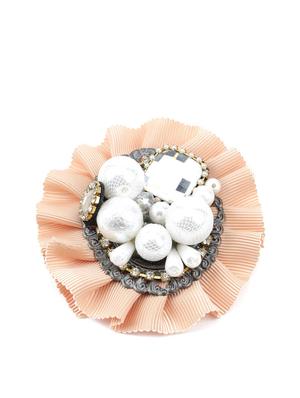orange cotton brooch - 17862561 - Standard Image - 3