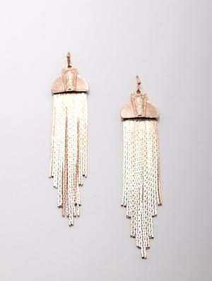 red metal drop earring - 17862701 - Standard Image - 2