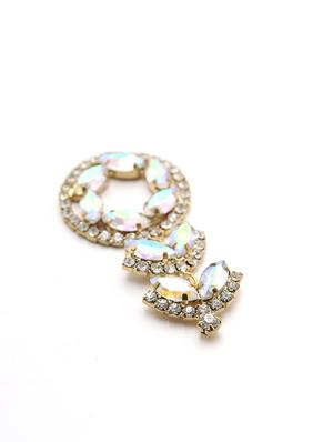 green metal drop earring - 17862707 - Standard Image - 3