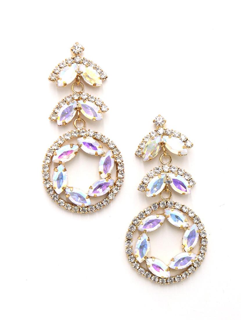 green metal drop earring - 17862707 - Zoom Image - 1