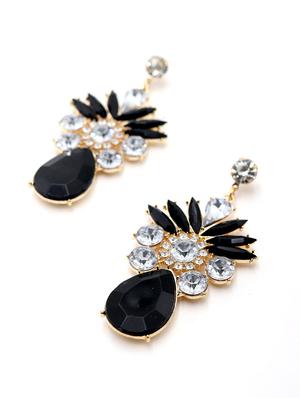 black metal drop earring - 17862727 - Standard Image - 2