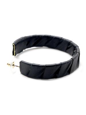 black metal hoop earring - 17862746 - Standard Image - 2