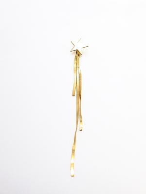 gold metal drop earring - 17862755 - Standard Image - 3