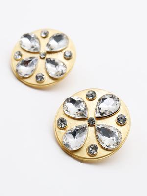 gold metal drop earring - 17862786 - Standard Image - 2