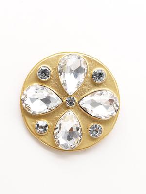 gold metal drop earring - 17862786 - Standard Image - 3