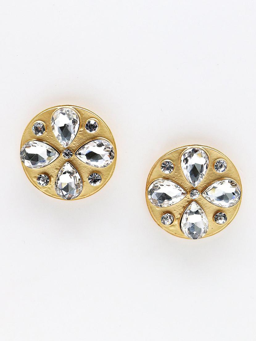 gold metal drop earring - 17862786 - Zoom Image - 1