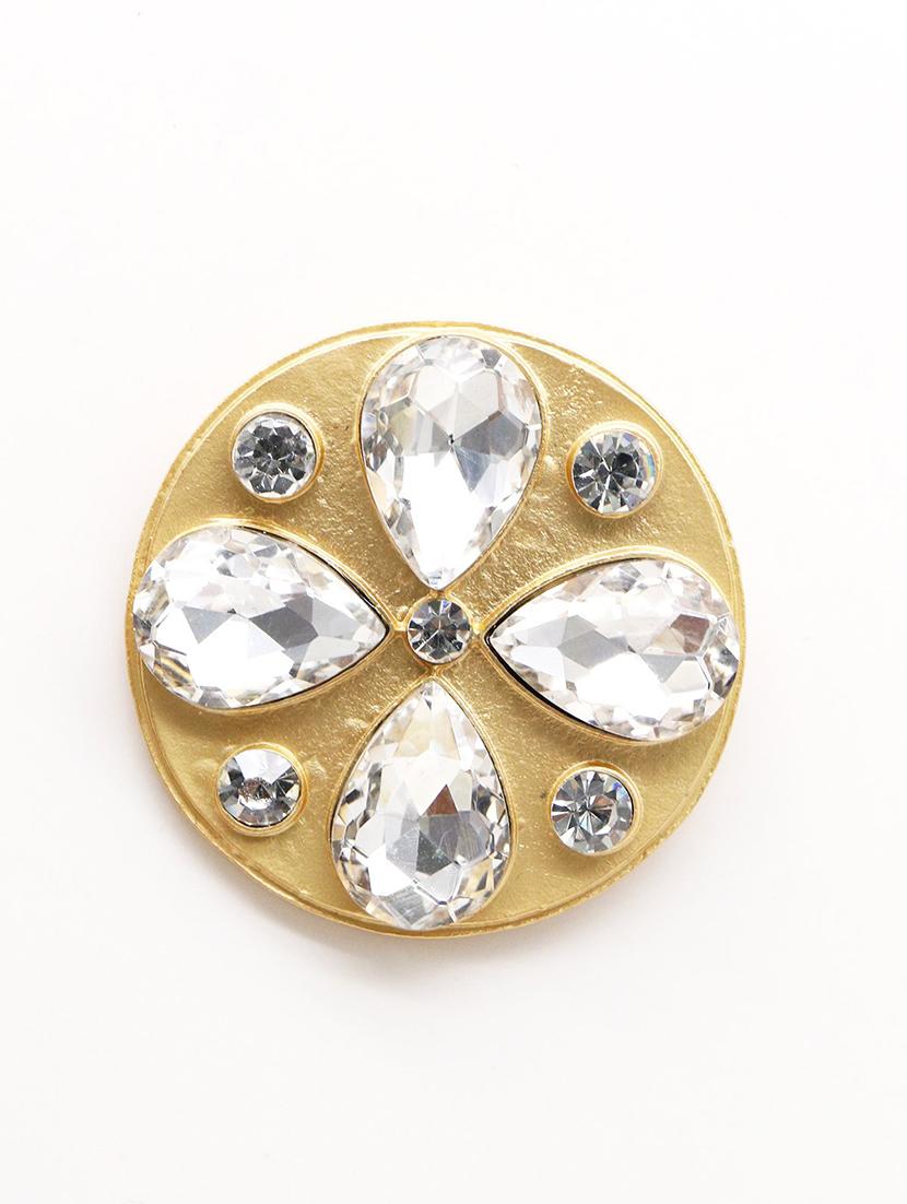 gold metal drop earring - 17862786 - Zoom Image - 3