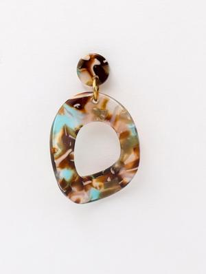 brown metal drop earring - 17862809 - Standard Image - 2