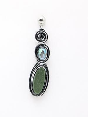 black metal drop earring - 17862830 - Standard Image - 2