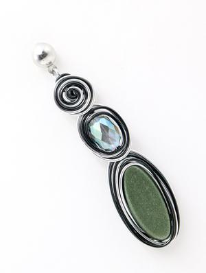 black metal drop earring - 17862830 - Standard Image - 3
