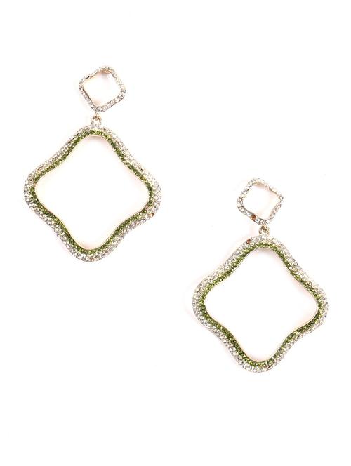 green metal drop earring - 17862862 - Standard Image - 1