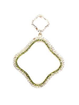 green metal drop earring - 17862862 - Standard Image - 3