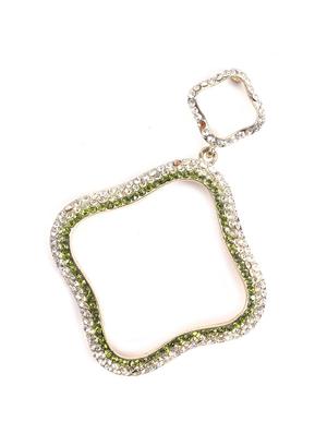 green metal drop earring - 17862862 - Standard Image - 4