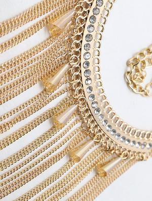 gold metal other necklace - 17863402 - Standard Image - 3