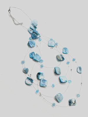 blue metal necklace - 17863403 - Standard Image - 2