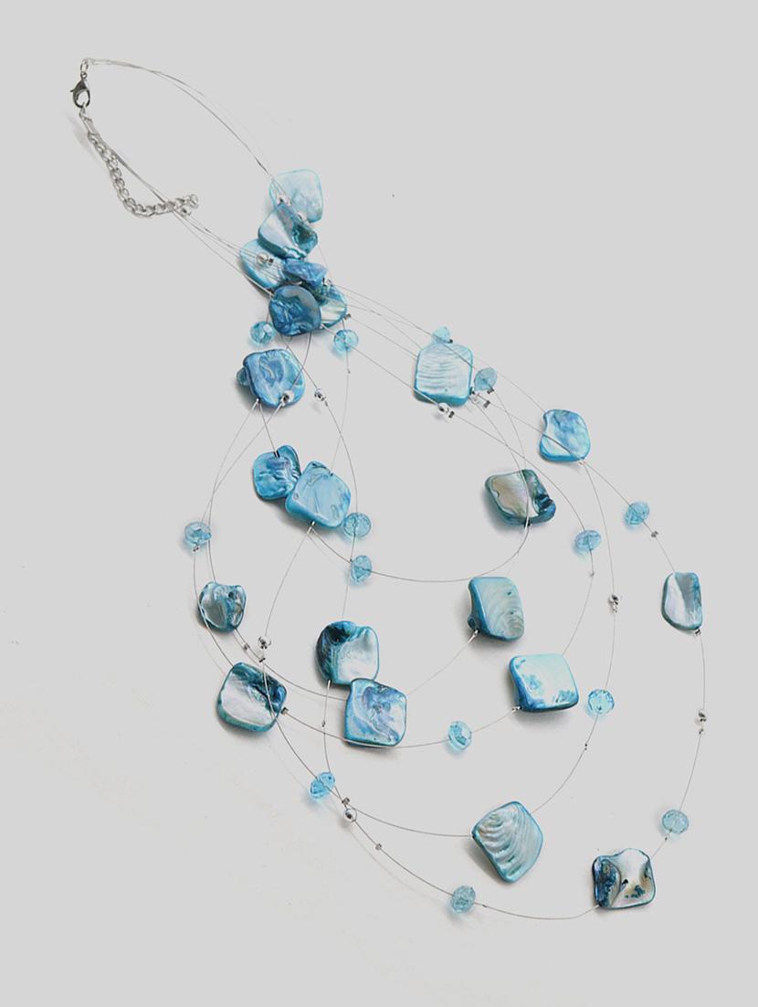 blue metal necklace - 17863403 - Zoom Image - 2
