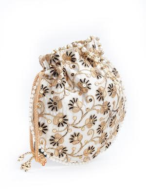 white polyester regular potli - 17863666 - Standard Image - 4